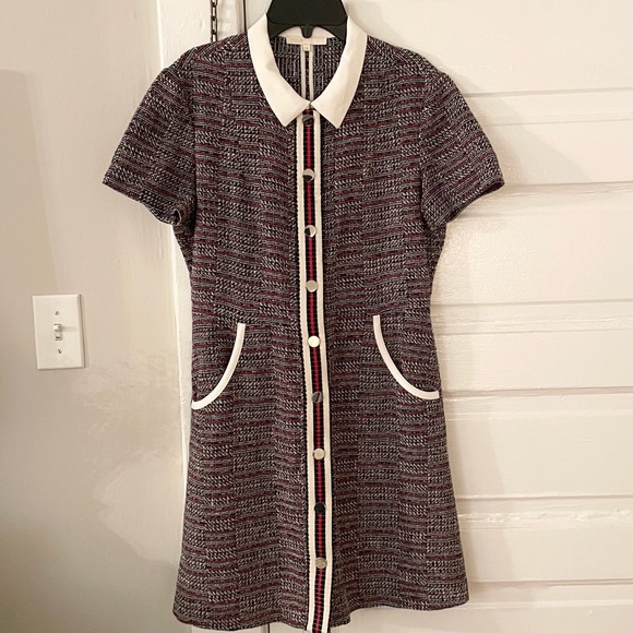 Maje Natelle Tweed Mini Dress Size 3 - Picture 2 of 7